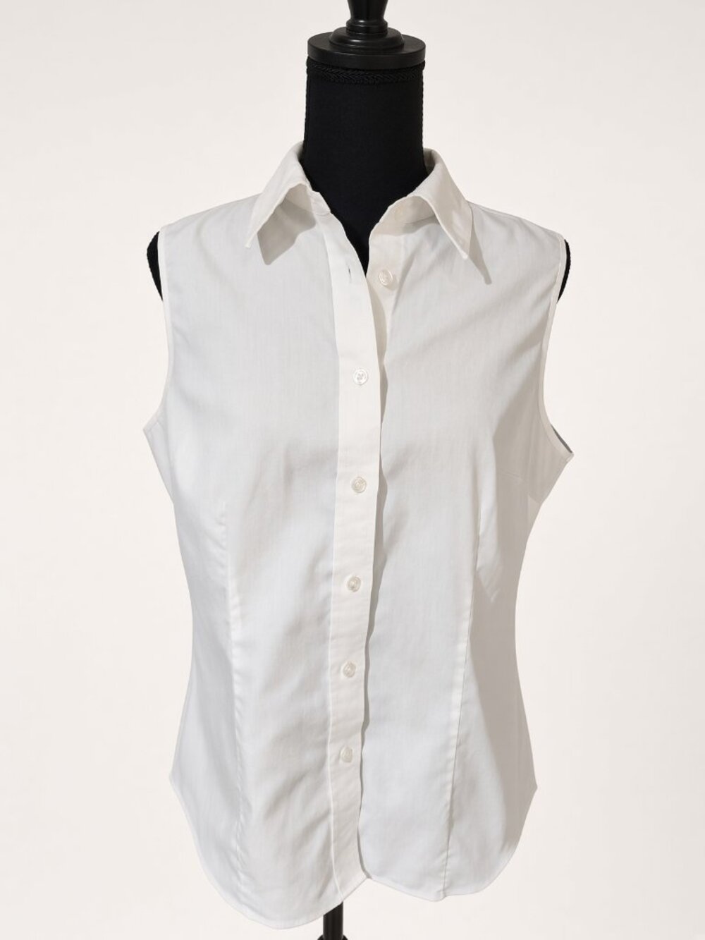 Kasper Separates White Non-Iron Sleeveless Shirt 10